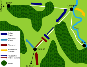 Map of the Battle of Tolbiac 